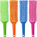 4 Pack 15" Microfiber Feather Duster, Gap Duster, Blind Duster, Hand Duster for Cleaning Gap, Blinds,Furniture,Computers,Keyboards,Car Interiors
