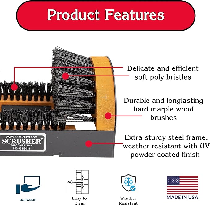 The Original Shoe & Boot Cleaner - Outdoor Boot Brush Scrubber, Heavy Duty Weather Resistant Steel Frame- Made in America