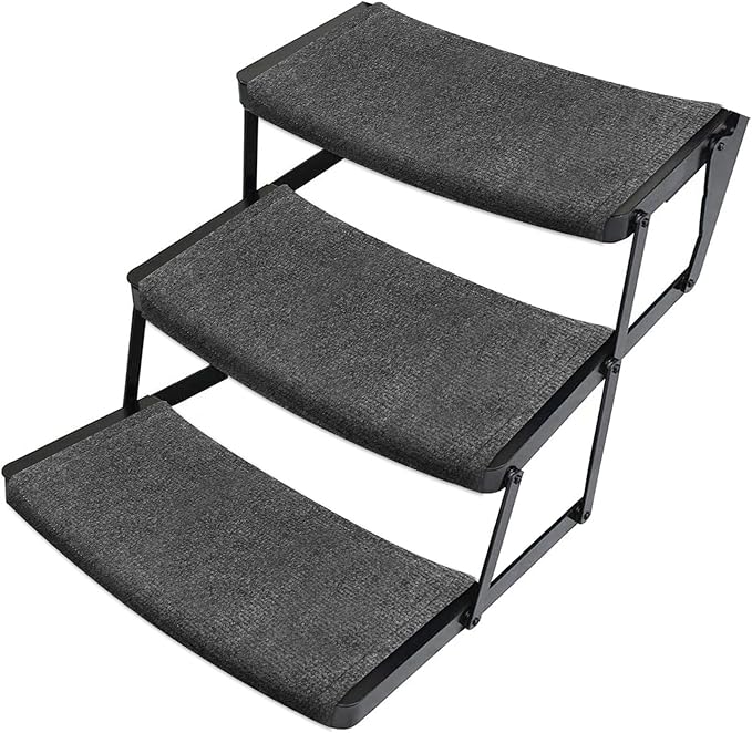 OKBA RV Step Covers,Camper Step Covers for 22 Inch RV Camper 8-10" Deep Radius Stairs Only - 3 Pack Gray Stair Rug Carpets