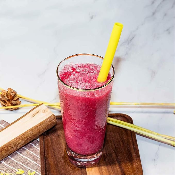 tifanso 14PCS Reusable Silicone Straws with Cleaning Brushes, 10" Flexible Extra Wide Large Jumbo Drinking Straws, Great for for 30oz and 20oz Tumblers Yeti/Rtic and Milkshakes