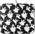 Halloween Bat Ghosts Dish Drying Mat for Kitchen Counter,Halloween Spooky Ghost Black and White Drying Mat 16 x 18 Inch Microfiber Dish Drying Pad Dish Rack Pad Drainer Mat for Coffee Bar