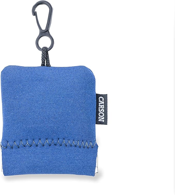 Carson Stuff-It Pro Microfiber Lens Cloth Cleaning System for Glasses, Smartphones, Tablets, Optics, Lenses, Cameras and More, 8.0'' x 8.0'' - Blue (SN-80BU)