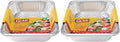 Glad Disposable Aluminum Half Size Deep Steam Pan | 2 Count | 12.5" x 10.25" x 2.5" | Foil Steamware for Steaming (Pack of 2)