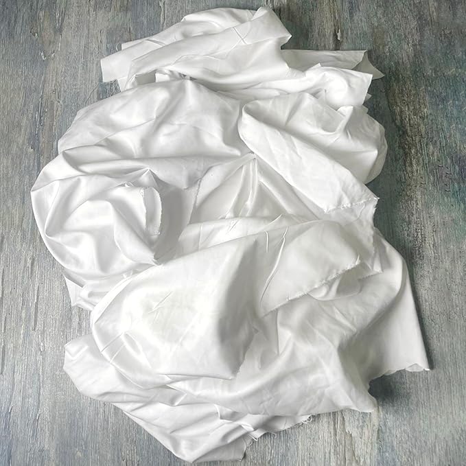 Recycled White Sheeting Cleaning Rags (50 lbs. Box) – Lint Free White Cotton Cloths for Manufacturing | Automotive | Janitorial | Shop Rags Bulk - Multipurpose