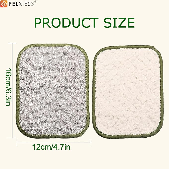 2026 New Double Side Non Scratch Wire Dishcloths,Multipurpose Wire Dishwashing Rags for Wet and Dry, Reusable Metal Dish Cloth,Wire Miracle Cleaning Cloths for Kitchen（6Pcs）