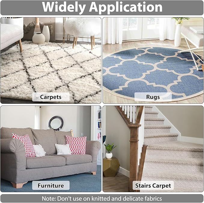 Carpet Rake for Pet Hair Removal, 49” Adjustable Long Handle Pet Hair Removal Tool, Carpet Rake Fur Scraper,Reusable Dog Cat Hair Remover,Broom for Rugs,Mats,Pet Beds,Couch,Furniture