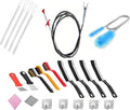 22pcs Crevice Cleaning Brushes Set,Drain Snake,Pipe Cleaners,Straw Brush,Drain Clog Remover,Toilet Bowl Cleaner,Long Bottle Brush,Sink Plunger