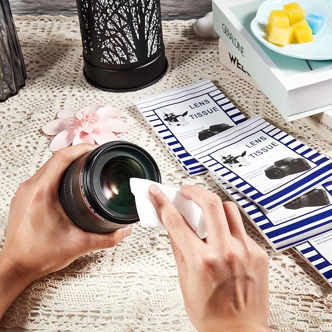 Outus 1500 Pcs Lens Cleaning Paper Tissue and 2 Double Sided Cleaning Cloth-Lens Cleaning Paper for Camera Lenses, Microscopes, Computer Screens, Magnifiers, Glasses