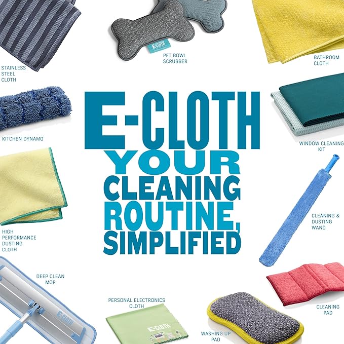 E-Cloth Kitchen Dynamo, Premium Microfiber Non-Scratch Kitchen Dish Scrubber Sponge, Ideal for Dish, Sink and Countertop Cleaning, 100 Wash Guarantee, Green, 2 Pack
