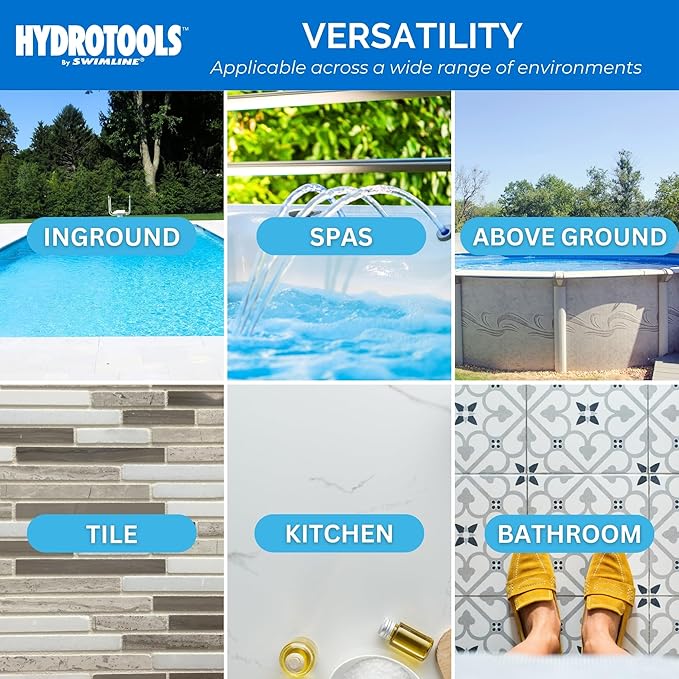 SWIMLINE HYDROTOOLS Pool Floor Wall Step Brush for Inground & Above Ground Pools | 180° Rotating Step & Corner Brush with EZ Clip for Hard-to-Reach Spots & Spa Walls