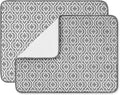 SUBEKYU 24" x 18" Dish Drying Mat, Dish Mat Drying Kitchen Mat Large, Absorbent Microfiber Dish Drainer/Rack Pads, XL, Grey, 2 PACK