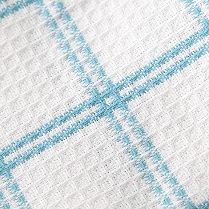 T-Fal Premium Waffle Dish Cloths: Highly Absorbent, Super Soft Long Lasting - 100% Cotton, 12"x13" Flat Waffle Dish Towel for Cleaning & Drying Dishes, (4-Pack), Breeze