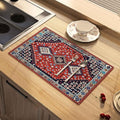 Dish Drying Mat Absorbent American Coffee Mat Rubber Backed Soft Silicone Kitchen Dish Draining Mat for Kitchen Bathroom Coffee Bar (Boho, 16 x 24 Inches)
