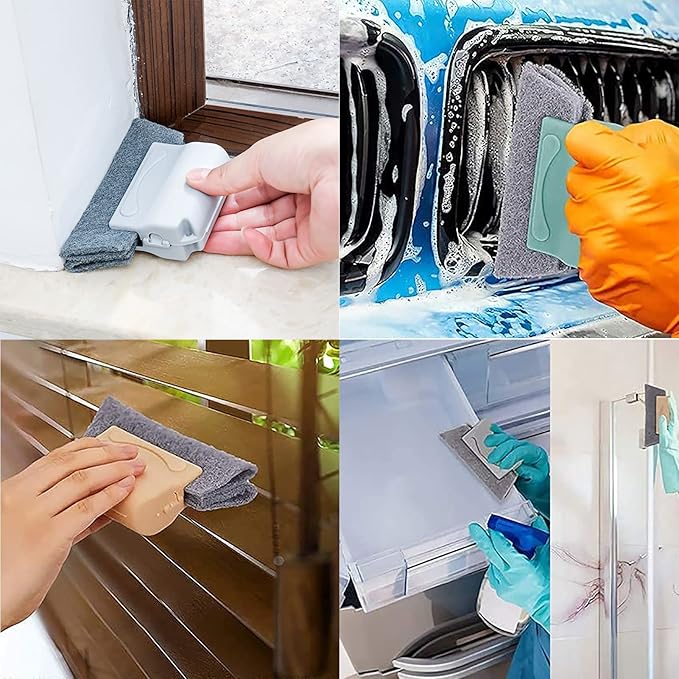 5Pcs Magic Window Cleaning Brush - Groove Gap Corner Crevice Cleaner for Windows and Tracks, Window Track Cleaning Tools
