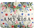 4th of July Patriotic Floral Dish Drying Mat Summer Memorial Day Large Kitchen Mats Dish Drying Pad Absorbent Dish Dryer Mat for Kitchen Countertops Microfiber Drainer Pad Dish Drying Mats (18x24 in)