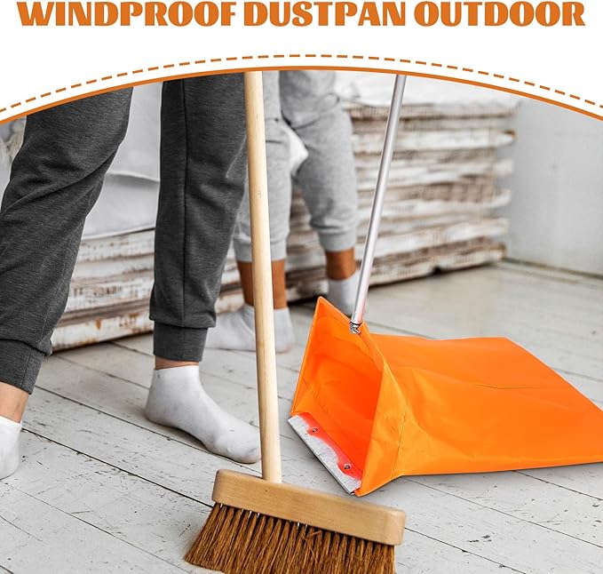 Windproof Trash Grabber with Clamp and Dustpan 33.07X20.07X12.20In Outdoor Indoor Garbage Pickup Tool with Durable Dustpan for Efficient Waste Collection