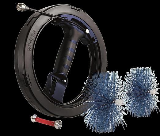 Wohler Viper S, 50' Cleaning Brush for Air Ducts, Chimneys and Dryer Vents, Various Brushes Available, Comes Without Brush