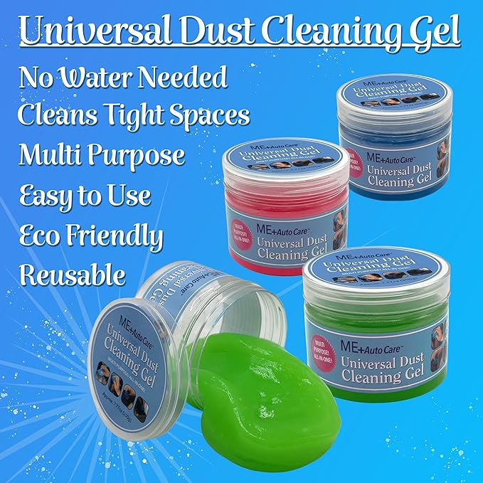 Universal Dust Cleaning Gel, ME+Auto Care, Multi Purpose, All-in-One, Cars, Computers, and Keyboards (Pink)