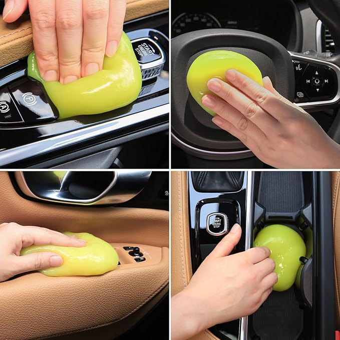 Car Cleaning Gel 160G - Reusable Dust Slime for Car Vents/Keyboard/Console, Interior Cleaner Putty, Gifts for Women Men