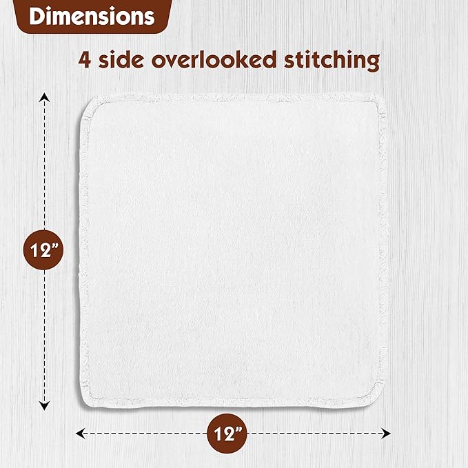 Nabob Wipers Auto Mechanic Shop Towels 25 Pack Bulk Shop Rags 100% Cotton Size 14"x14" Commercial Grade (25 Pack, White)