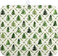 Christmas Dish Drying Mat for Kitchen Counter 16x18 Inch Sage Green Xmas Tree Drying Mats Winter Holiday Dish Drainer Pad Microfiber Absorbent Dish Draining Mat for Coffee Bar