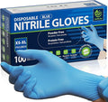 Food Safe Disposable Gloves, Blue Nitrile Rubber Gloves, Latex-Free Powder-Free for Food Prep, Cooking, Cleaning