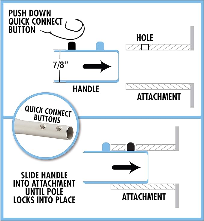 STAR BRITE Extend-A-Brush Handles - Fixed & Telescoping Floating Handles - Quick Connect for Boat, RV, Pool, Auto, Home Cleaning - Durable, Versatile Extension Handles for Multiple Accessories