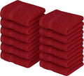 Utopia Towels 12 Pack Premium Wash Cloths Set, 12 by 12 Inches, 100% Cotton Ring Spun, Highly Absorbent and Soft Feel Essential Washcloths for Bathroom, Spa, Gym, and Face, Red