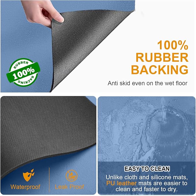 Dish Drying Mats for Kitchen Counter, Waterproof Coffee Mat for Countertop, Under Sink Mats, Coffee Bar Mat Accessories