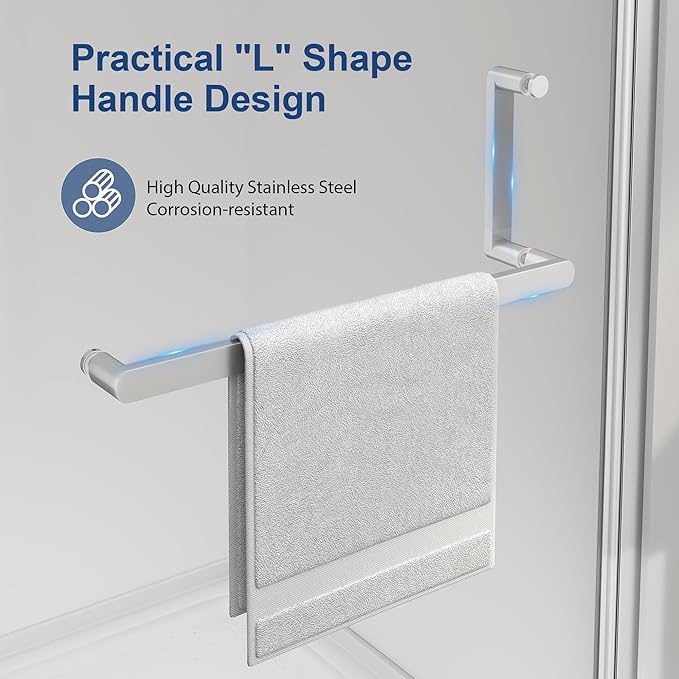 KPUY Pivot Shower Door, 30-32" W x 72" H Frameless Single Swing Glass Shower Door with Explosion-Proof Film Nano Coating, 1/4" (6mm) Thick Tempered Clear Glass, Brushed Nickel