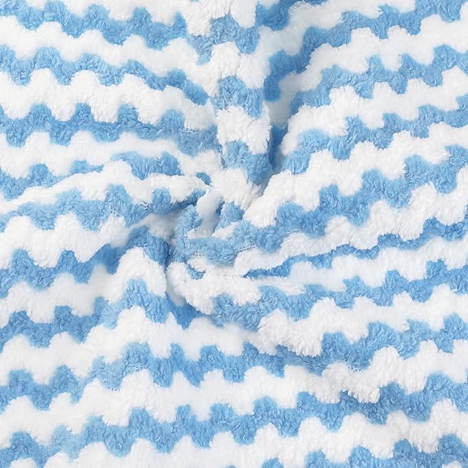 uxcell Microfiber Cleaning Cloth, 12 Pack Kitchen Towels for Dish Drying and Washing, Absorbent Streak Free Lint Free Rags for Cleaning, Reusable and Washable Towels 10" x 10" Blue