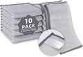 10 Pack Stainless Steel Scrubber, Reusable Diamond Weave Scrubber Cloths, Non-Scratch Heavy-Duty Metallic Fiber Cleaning Cloth for Kitchen, Multi-Use Dishwasher Rags