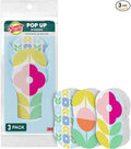 Scotch-Brite Brite Blooms Pop Up Kitchen Sponges, Unique Compressed Kitchen Sponge for Cleaning Gently, Spring Flower Pattern Dish Sponge That Expands with Water, 3 Scrubbing Sponges