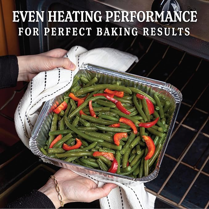 PLASTICPRO Disposable 9'' X 9'' X 2'' Inch Square Aluminum Tin Foil Baking Pans Bakeware - Cookware Perfect for Baking Cakes, Breads, Brownies, Bread, Meatloaf, Lasagna, Pack of 10