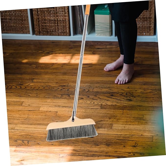 CHILDWEET Soft Bristle Broom with Handle Durable Hardwood Floor Broom for Bedroom Kitchen and Bathroom Cleaning Lightweight Comfortable Design for Indoor Sweeping