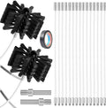 Chimney Sweep Kit Chimney Brush Kit Chimney Cleaning Kit, 20FT Dryer Vent Cleaner Kit Duct Cleaning Tools, Dryer Vent Cleaning Kit Fireplace Chimney Brushes-15pcs Flexible Rods, 2pcs 6in Chimney Brush