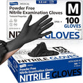 Medical Soft Max™ Black Nitrile Disposable Gloves, 100 Pcs, Latex-Free & Powder-Free Food Safe Food Prep Exam Gloves