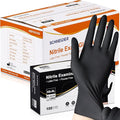 Schneider Nitrile Exam Gloves, Black Latex Free Powder Free Disposable Gloves for Medical, Cooking, Cleaning, and Food Prep