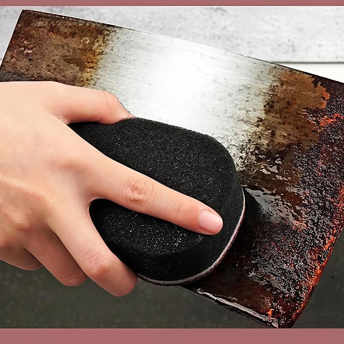 3 Pack Carbide Sponge Dish Sponge for Kitchen, Heavy Duty Carborundum Magic Cleaning Sponge for Dishes Eraser Scrub, Emery Wipe for Removing Cleaning Burnt Pots and Pans, Scouring Pad