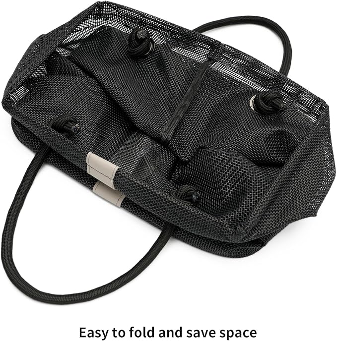Bath Storage Shower Caddy Organizer for Bathroom, College Dorm, Camp, Gym (Large Black)