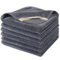 SINLAND Microfiber Facial Cloths Fast Drying Washcloth 12inch x 12inch Grey 6 pack …