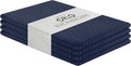 Navy Waffle Kitchen Towels, 16"x26", Soft, Absorbent, Durable, Quick Drying, 100% Cotton, Reusable, Machine Washable, Ideal for Cleaning, Multipurpose Dish Towels, Set of 4