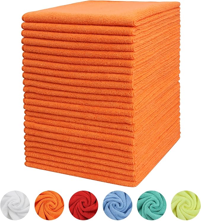 Tricol Clean Microfiber Cleaning Cloth,Lint-Free & Super Absorbent Cleaning Towels & Cleaning Rags, Reusable Dusting Cloth for Car，House，Office, Others-Pack of 12