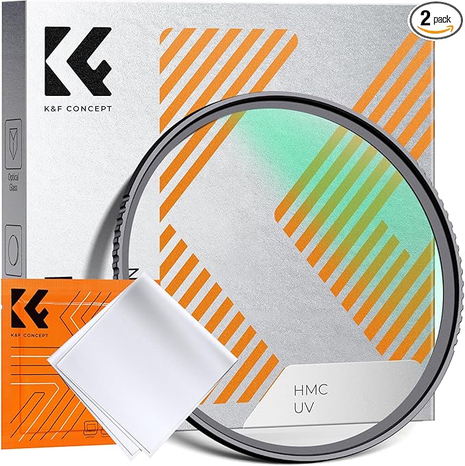 K&F CONCEPT 95mm MCUV Lens Protection Filter 18 Multi-Coated Camera Lens UV Filter Ultra Slim with Cleaning Cloth (K-Series)