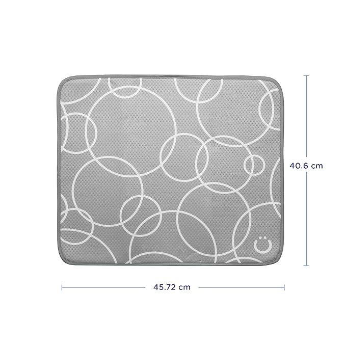 Ubbi Microfiber Dish Drying Mat, Baby Bottle Drying Mat, Kitchen Counter Dish Mat, Pack of 2