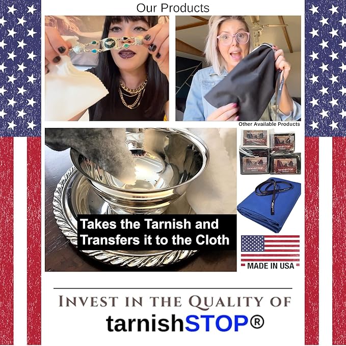 TarnishSTOP | USA Made | Gigantic 28"x14" Polishing Cloth | 100% Cotton, Eco-Friendly, Unscented | for Silver, Gold, Platinum, Coins & Jewelry