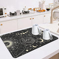 Dish Drying Mat for Multiple Usage. Super Absorbent, Easy clean, Quick dry, Cocina Accesorios for Kitchen Counter or Faucet Sink, Coffee bar, Refrigerator or Air fryer liners, 1 Pack Sunmoon