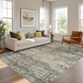 5x7 Area Rugs for Bedroom Living Room,Non-Slip Washable Modern Green Abstract Rugs for Dining Room, Foldable Thin Indoor Carpet Stain Resistant(Moss Green)