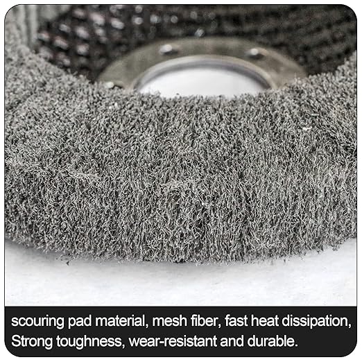 10Pcs 4.5" x 7/8" Nylon Fiber Flap Discs Angle Grinder Polishing Grinding Wheel,Scouring pad Buffing Wheels for Angle Grinder, Polishing Tools (Gray)