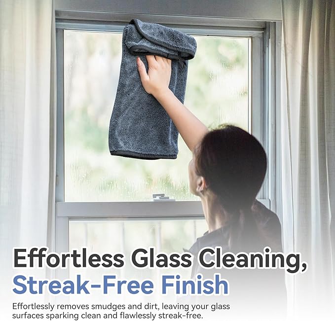 Shower Cleaning Cloth - 1pcs Super Absorbent Microfiber Bath Towels for Effortless Cleaning of Windows, Bathroom, Car & Home Toilet - Must-Have!(23.6x35.4in)